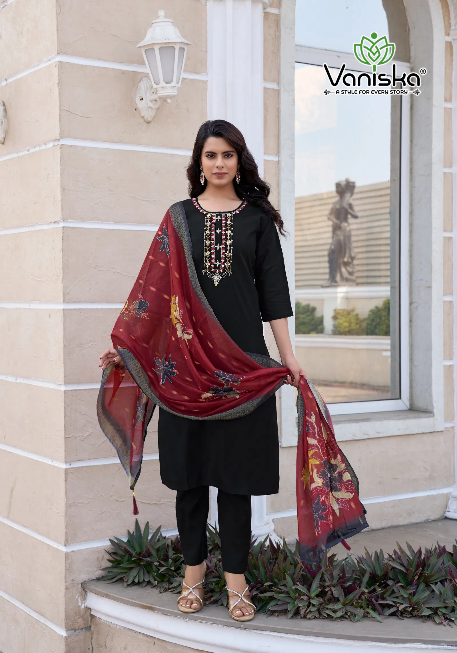 Mahek Vol 1 By Vaniska Roman Silk Kurti With Bottom Dupatta Suppliers In India